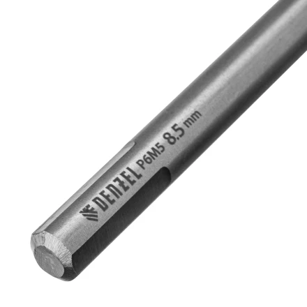 Сверло спиральное по металлу Denzel, 8,5 х 165 мм, Р6М5, Golden Tip, удлиненное, 718261 купить в Урае