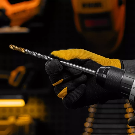 Сверло спиральное по металлу Denzel, 8,5 х 165 мм, Р6М5, Golden Tip, удлиненное, 718261 купить в Урае