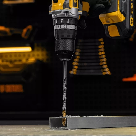 Сверло спиральное по металлу Denzel, 8,5 х 165 мм, Р6М5, Golden Tip, удлиненное, 718261 купить в Урае