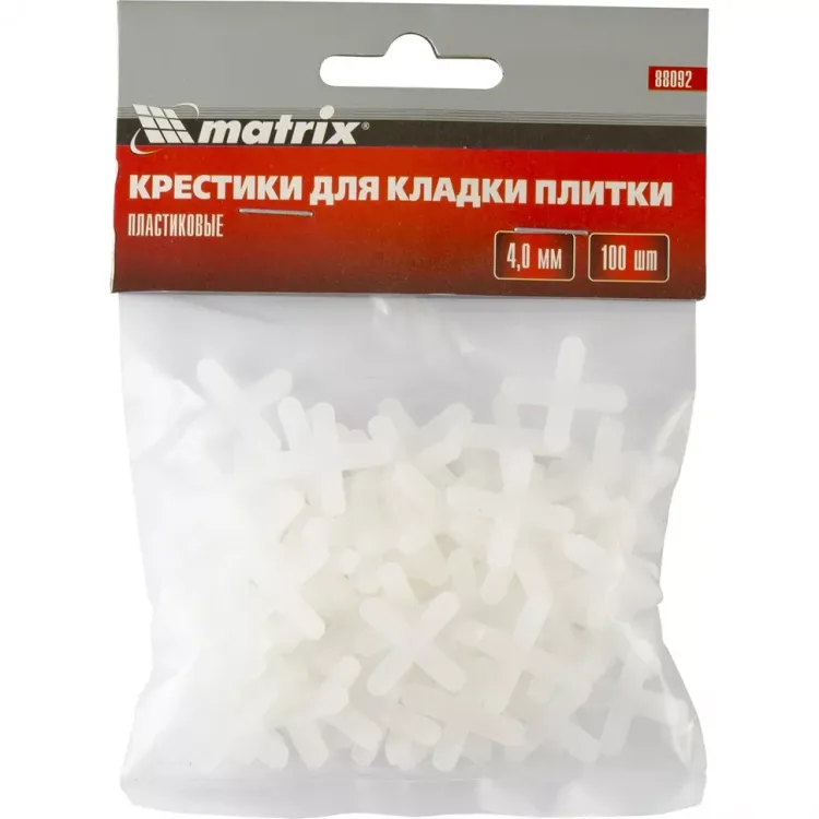 Крестики 4 мм для кладки плитки 100 штук MATRIX артикул 88092 купить в Урае