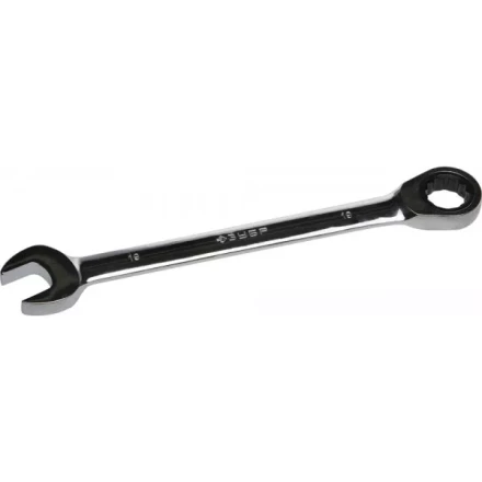 Ключ ЗУБР &quot;ПРОФИ&quot; гаечный комбинированный трещоточный, Cr-V сталь, хромированный, 19мм 27074-19 купить в Урае