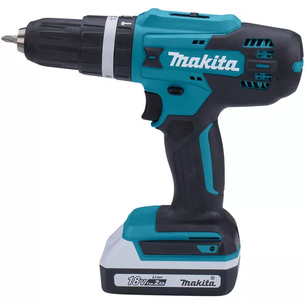Аккумуляторная ударная 18В дрель-шуруповерт Makita HP488D002 (2*АКБ 1.5Ач тип G, ЗУ) купить в Урае