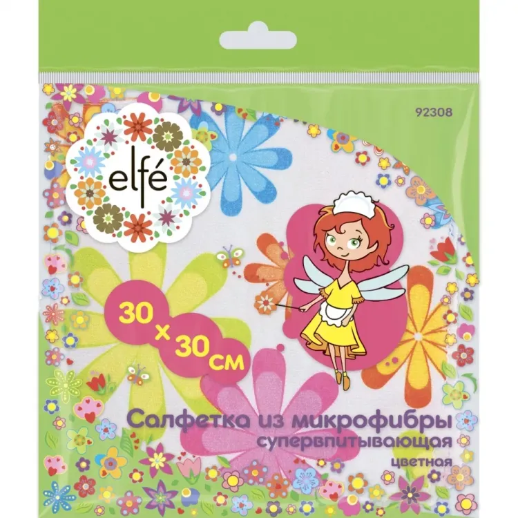Салфетки из микрофибры цветная 300х300 мм Elfe 92308 купить в Урае