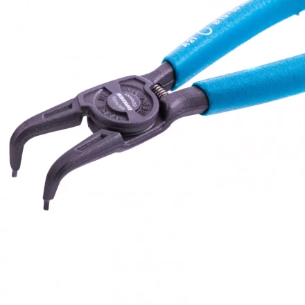 Съемник 165 мм для внешних стопорных колец (19-60 мм) изогнутые губки Gross 18341 купить в Урае