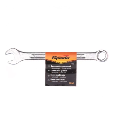 Ключ комбинированный 9 мм хромированный Sparta 150365 купить в Урае