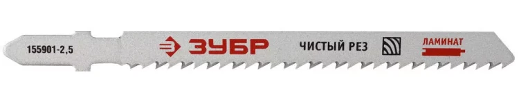 Полотна ЗУБР "ЭКСПЕРТ", T101BF, для эл/лобзика, Би-металл, по дереву, EU-хвост., шаг 2,5мм, 75мм, 2шт 155901-2.5_z01 купить в Урае