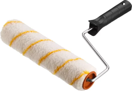Валик малярный ЗУБР &quot;ОПТИМА -ГИРПАИНТ&quot;, все виды ЛКМ, для ровных поверхностей, полиэстр, ворс 12 мм, бюгель 6 мм, 40х240мм 03516-24 купить в Урае