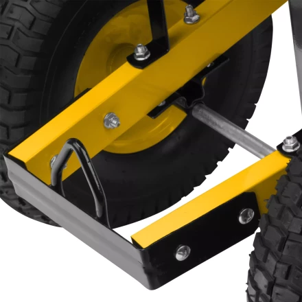 Тачка строительная усиленная объем 140 л 250 кг двухколесная колесо 15х6.00-6 Denzel 69000 купить в Урае