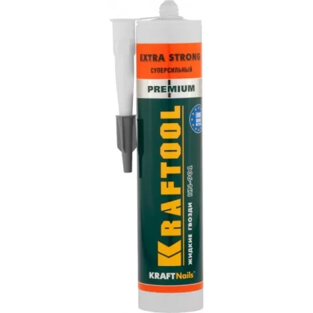 Клей монтажный KRAFTOOL KraftNails Premium KN-901, сверхсильный универсальный, для наружных и внутренних работ, 310мл 41343_z01 купить в Урае