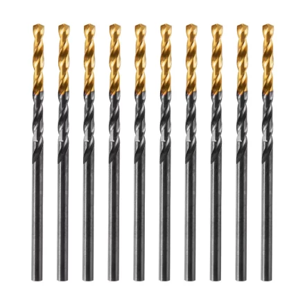Сверло по металлу, 2,5 мм, HSS-Tin, Golden Tip, 10 шт. Denzel 717204 купить в Урае