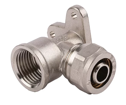 Уголок ЗУБР соединительный с креплением к полу, цанга-гайка, 1/2&quot;х16х2,0 мм, никель 51411-16-1/2 купить в Урае