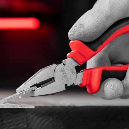 Плоскогубцы комбинированные Matrix, 180 мм, хром-ванадий, двухкомпонентные рукоятки, 17091 купить в Урае