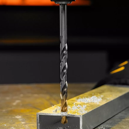 Сверло спиральное по металлу Denzel, 9 х 175 мм, Р6М5, Golden Tip, удлиненное 718262 купить в Урае