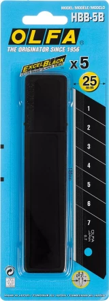 Лезвие OLFA &quot;BLACK MAX&quot; сегментированное, 5шт, 25х126х0,7мм OL-HBB-5B купить в Урае