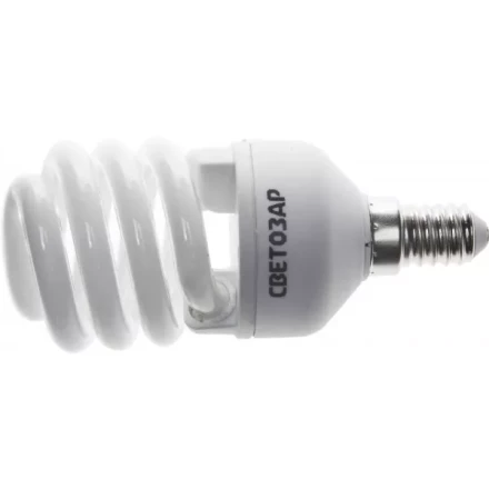 Энергосберегающая лампа СВЕТОЗАР &quot;КОМПАКТ&quot; спираль,цоколь E14(миньон),Т2,теплый белый свет(2700 К), 10000час, 15Вт(75) 44351-15_z01 купить в Урае