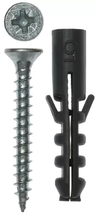 Дюбель ЗУБР полипропиленовый распорный 5,0x25мм с оцинкованным шурупом PZ, 3,0х25мм, ТФ6, 12шт 4-301036-05-020 купить в Урае