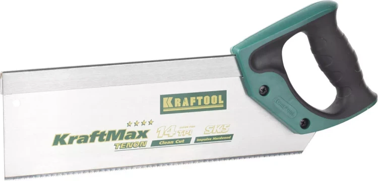 Ножовка с обушком для стусла (пила) KRAFTOOL "KraftMax" TENON, 14 /15 TPI, 300 мм, специальный зуб 15228-30 купить в Урае