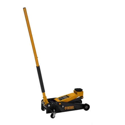 Домкрат гидравлический подкатной 3 т, с фиксатором, быстрый подъем, 135-480 мм, профессиональный Denzel 51138 купить в Урае