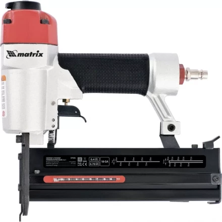 Нейлер-степлер пневматический 2 в 1 гвозди 18GA длина 10-50 мм скобы 18GA длина 13-40 Matrix 57426 купить в Урае