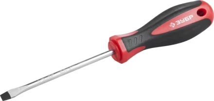 Отвертка ЗУБР &quot;МАСТЕР&quot;, Cr-v, эргономичная двухкомпонентная рукоятка, SL5,5x100мм 25061-5.5-100_z03 купить в Урае