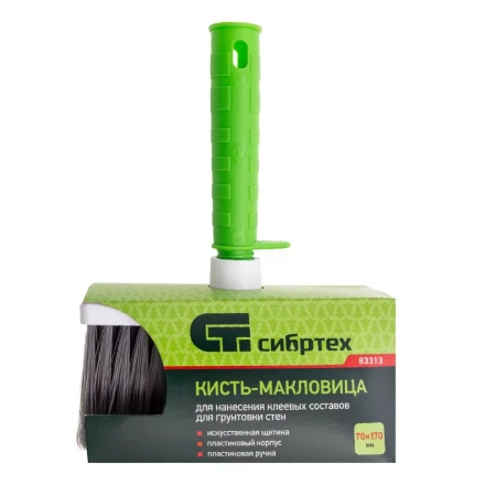 Кисть-макловица, 70 x 170, искусственная щетина, пластиковый корпус, пластиковая ручка Сибртех 83313 купить в Урае
