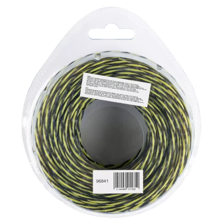 Леска для триммера двухкомпонентная витая квадратная, 2,4мм х 15м, блистер SkyCutter Denzel 96841 купить в Урае