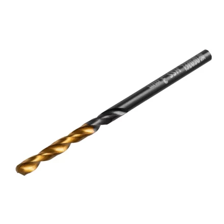 Сверло по металлу, 3 мм, HSS-Tin, Golden Tip, 10 шт. Denzel 717205 купить в Урае