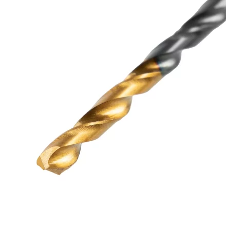 Сверло по металлу, 3 мм, HSS-Tin, Golden Tip, 10 шт. Denzel 717205 купить в Урае