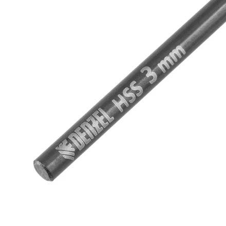 Сверло по металлу, 3 мм, HSS-Tin, Golden Tip, 10 шт. Denzel 717205 купить в Урае