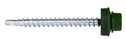 Саморезы ЗУБР &quot;ПРОФЕССИОНАЛ&quot; окраш., RAL 6005 зелен. насыщен., для крепл. кров. матер. к дерев. обреш., 4.8x50мм, 250шт 4-300315-48-050-6005 купить в Урае