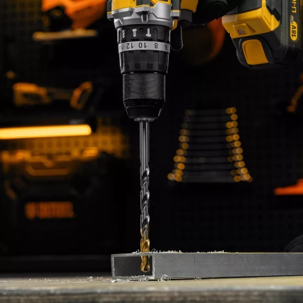 Сверло спиральное по металлу Denzel, 10 х 184 мм, Р6М5, Golden Tip, удлиненное 718263 купить в Урае