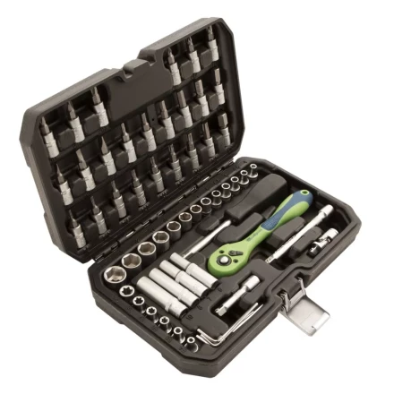 Набор инструментов 56 предметов, CrV, 1/4&quot; Сибртех 13525 купить в Урае