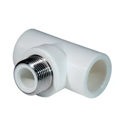 Тройник комб. PP-R НР 25мм х 3/4 белый (25/100) 45456