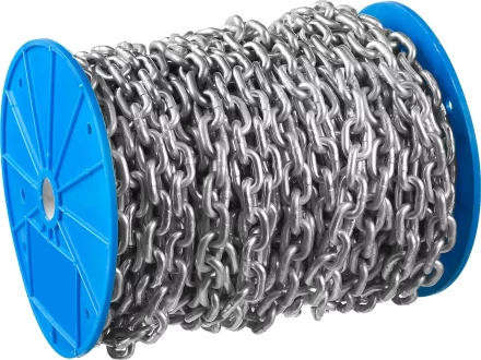 Цепь ЗУБР &quot;ПРОФЕССИОНАЛ&quot; короткозвенная, DIN 766, оцинкованная сталь, d=5мм, L=45м 4-304050-05 купить в Урае