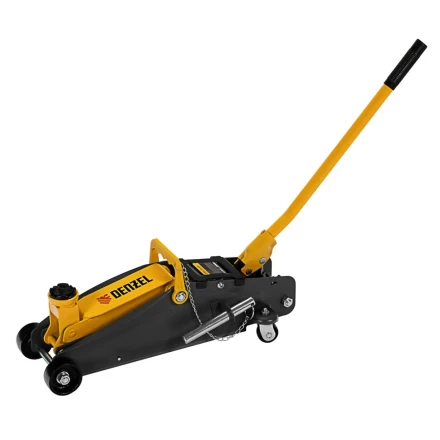 Домкрат гидравлический подкатной Denzel с фиксатором 2,8 т 135-385 мм 51155 купить в Урае