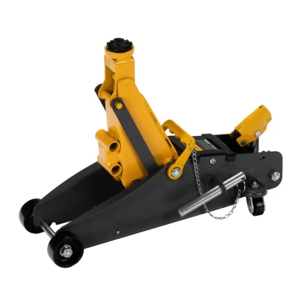 Домкрат гидравлический подкатной Denzel с фиксатором 2,8 т 135-385 мм 51155 купить в Урае