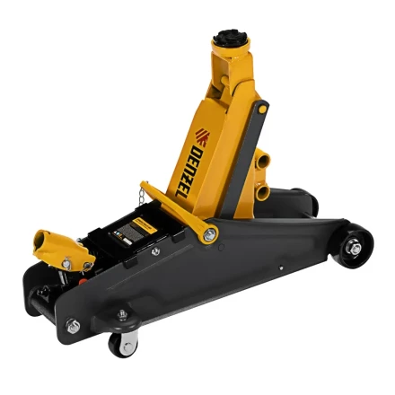 Домкрат гидравлический подкатной Denzel с фиксатором 2,8 т 135-385 мм 51155 купить в Урае