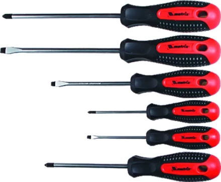 Набор профессиональных отверток Fusion CrV 3-компонентная рукоятка antislip 6 шт. Matrix 13351 купить в Урае