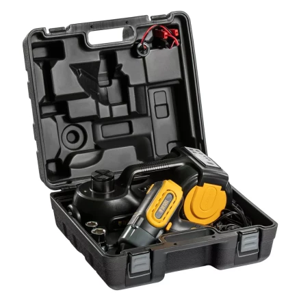 Домкрат электрогидравлический «3 в 1» (1,5 т), 12В, с гайковертом электрическим, в наборе  Denzel 51190 купить в Урае