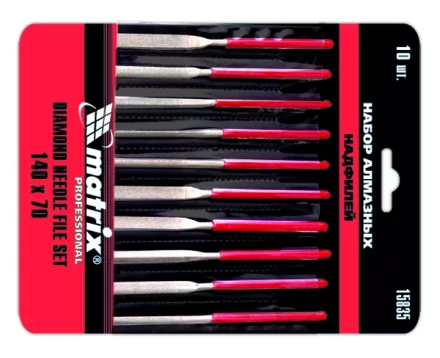 Набор надфилей алмазных 140х70х3 мм 5 штук MATRIX MASTER 15833 купить в Урае