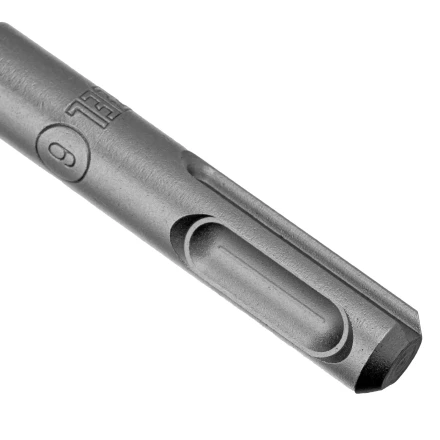 Бур по бетону Denzel ,6 x 260 мм, двойная спираль, три пылеотводящие кромки, 705008 купить в Урае