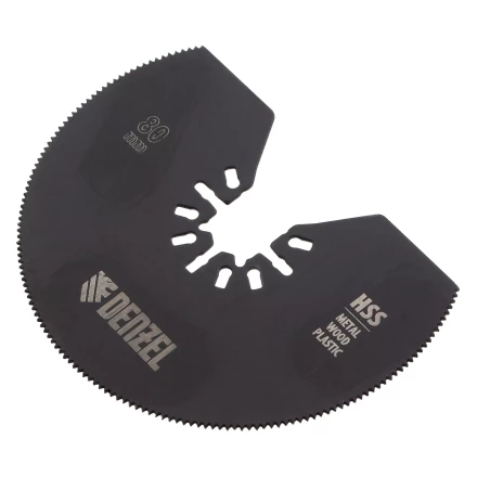 Насадка для МФИ отрезная полукруг Denzel 782301, HSS, по металлу и дереву, 80 мм х 1,2 мм, мелкий зуб купить в Урае