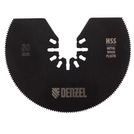 Насадка для МФИ отрезная полукруг Denzel 782301, HSS, по металлу и дереву, 80 мм х 1,2 мм, мелкий зуб купить в Урае
