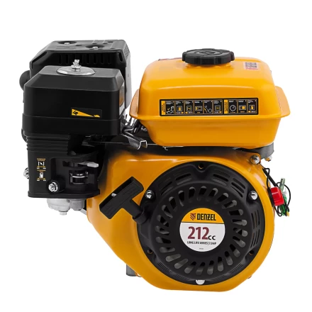 Двигатель бензиновый Denzel RX-17K, 7 л.с., 212 см3, горизонтальный вал шпонка 19 мм 95101 купить в Урае