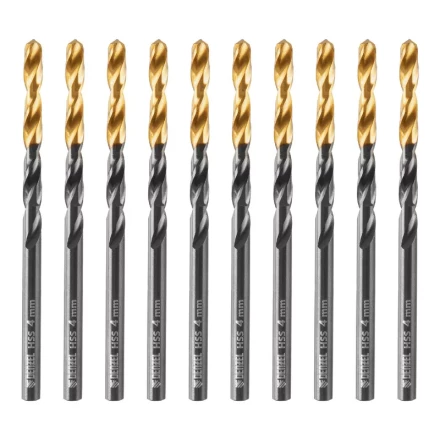 Сверло по металлу, 4 мм, HSS-Tin, Golden Tip, 10 шт. Denzel 717209 купить в Урае