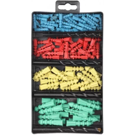 Набор ТЕВТОН Свёрла &quot;ХОББИ&quot; по бетону с дюбелями, 5, 6, 8, 10мм 2913-H4-120 купить в Урае