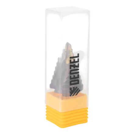 Сверло ступенчатое Denzel 723616, 4-6-8-10-12-14-16-18-20-22-24-26-28-30-32 мм, Р6М5К5, 6-гр. хвостовик купить в Урае