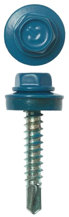 Саморезы ЗУБР окраш., RAL 5009 небесно-голуб., для крепл. кров. матер. к дерев. обреш., 4.8x29мм, 400шт 4-300315-48-029-5009 купить в Урае