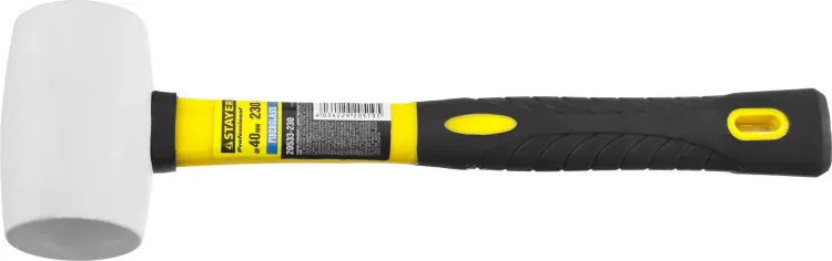 Киянка STAYER "PROFI" резиновая БЕЛАЯ, с фиберглассовой ручкой, 230г 20533-230 купить в Урае