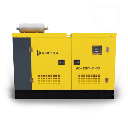 Дизельный генератор Vektor AD-120Y-T400 в шумозащитном кожухе с АВР купить в Урае